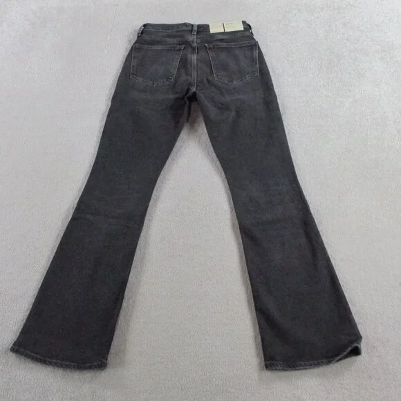 Agolde Jeans Womens 27 Black Denim Nico High Rise Slim Boot Hotline NWT $218 - Picture 4 of 15